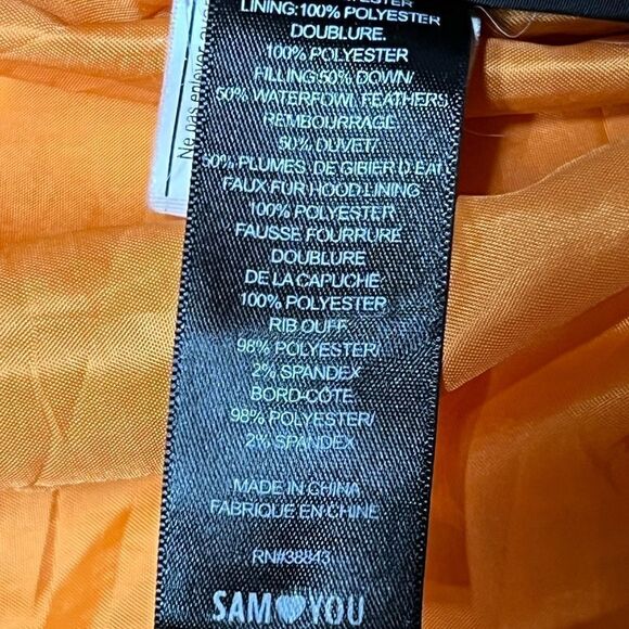 Sam Edelman Black High Fashion Over Sized Down Parka Coat Sz XS - Picture 5 of 6